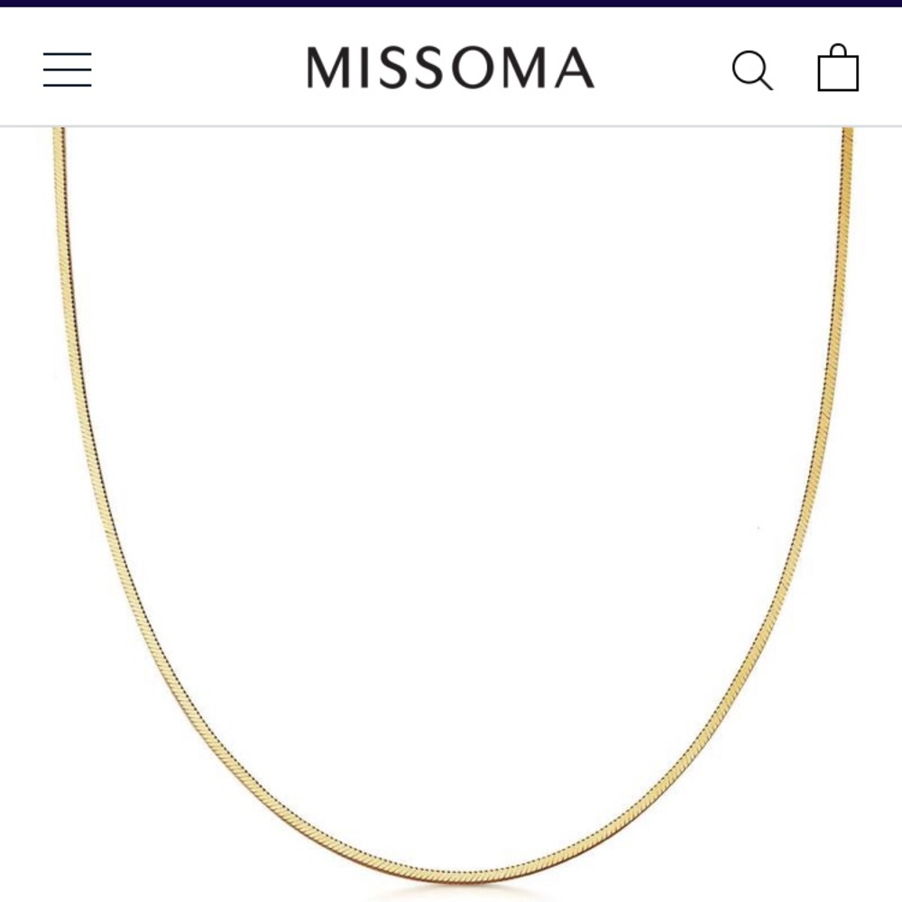 Square gold chain necklace - NWT